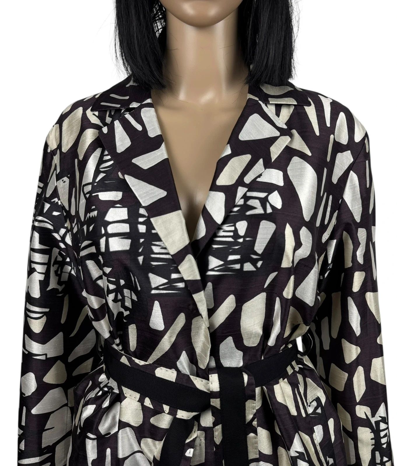 Hugo Boss Hugo Boss Silk Printed Belted Coat size UK10 IT42 Size M / US 6-8 / IT 42-44 - 4 Thumbnail