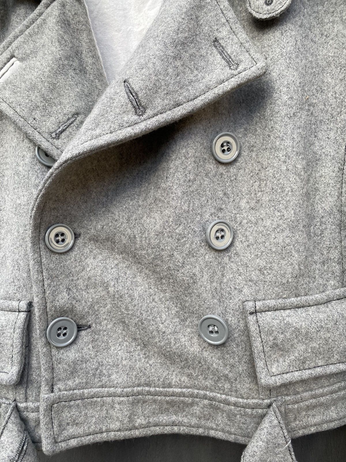 Armani Armani Jeans Vintage Wool gray biker jacket size 38 Size XS / US 0-2 / IT 36-38 - 4 Thumbnail