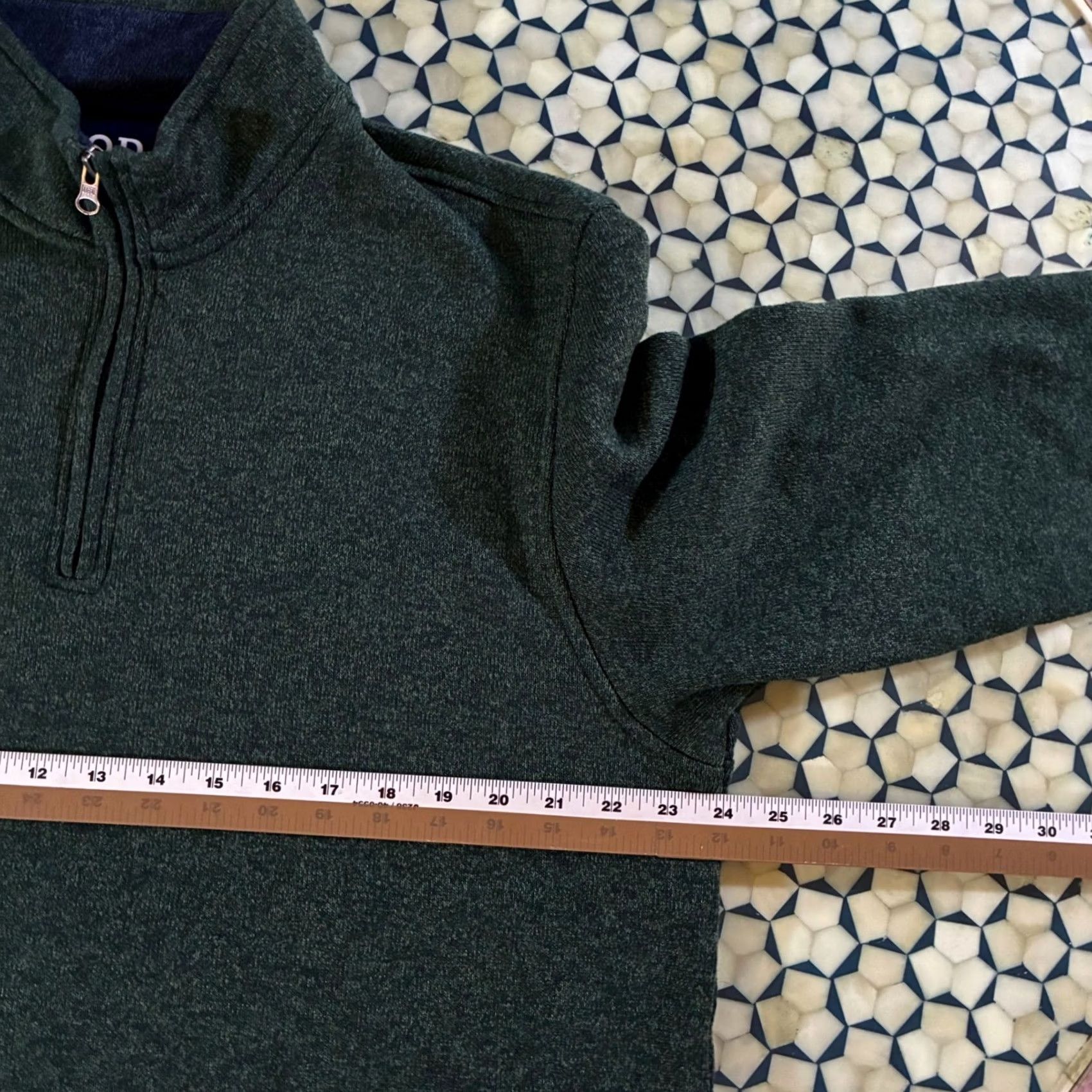 Izod IZOD Men's Green Heathered Fleece 1/4 Zip Pullover Sweatshirt XXL Size US XXL / EU 58 / 5 - 6 Thumbnail