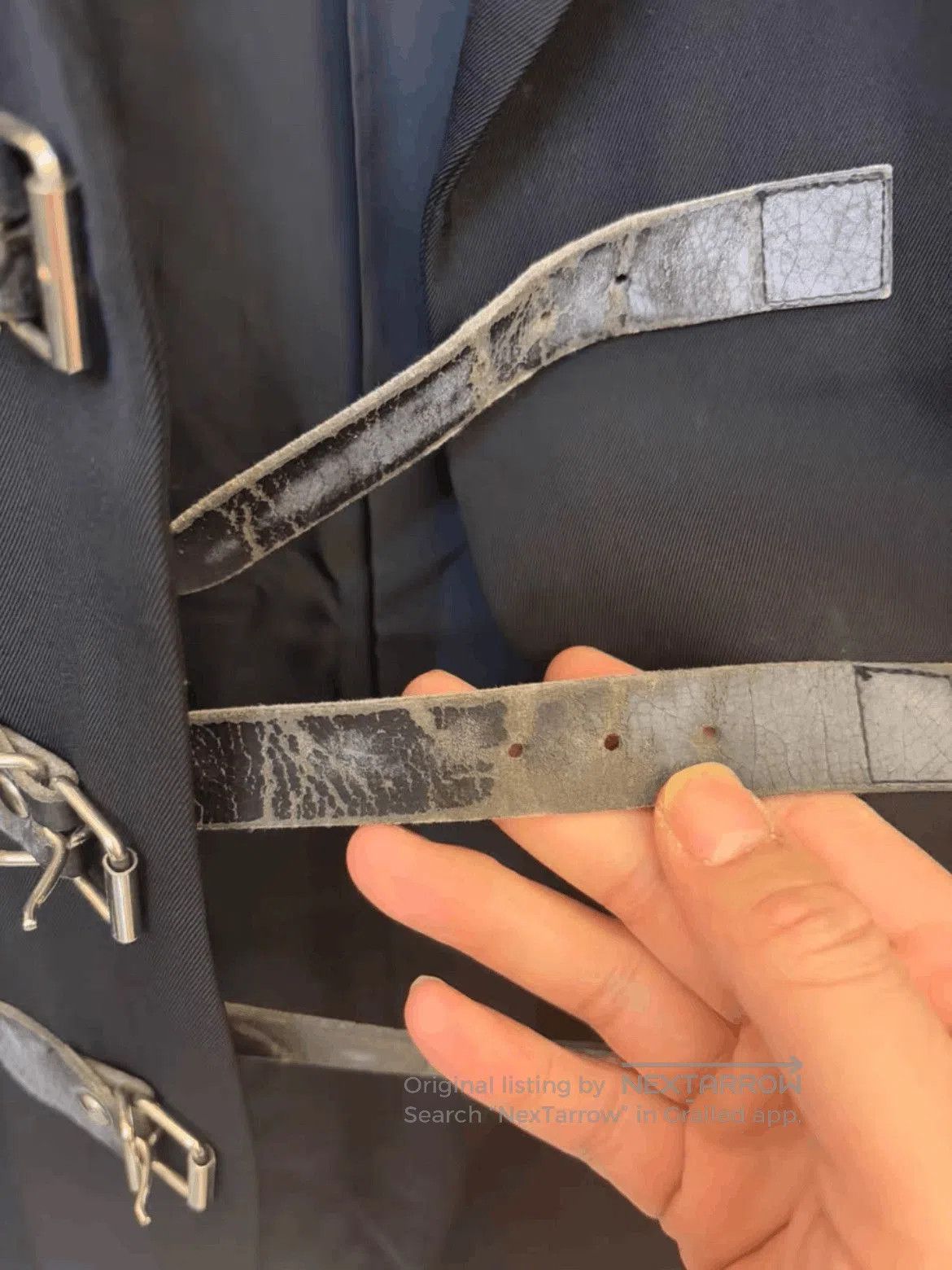 Yohji Yamamoto Yohji Yamamoto Pour Homme 91SS Leather Belt Jacket. Size US M / EU 48-50 / 2 - 3 Thumbnail