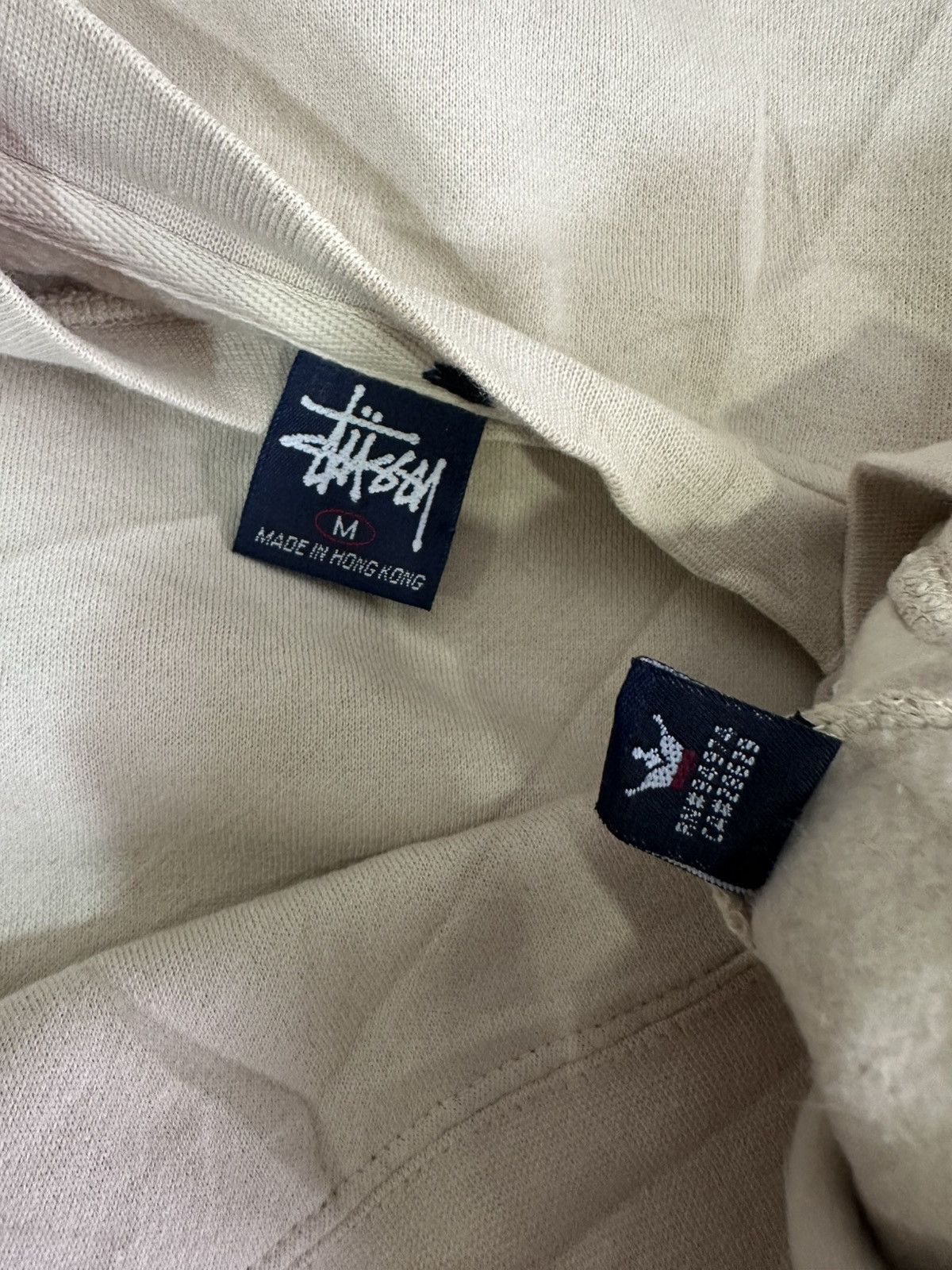 Stussy Vintage 90’s Old Stussy Wingfoot Sweatshirt Cream RARE Size US L / EU 52-54 / 3 - 4 Thumbnail