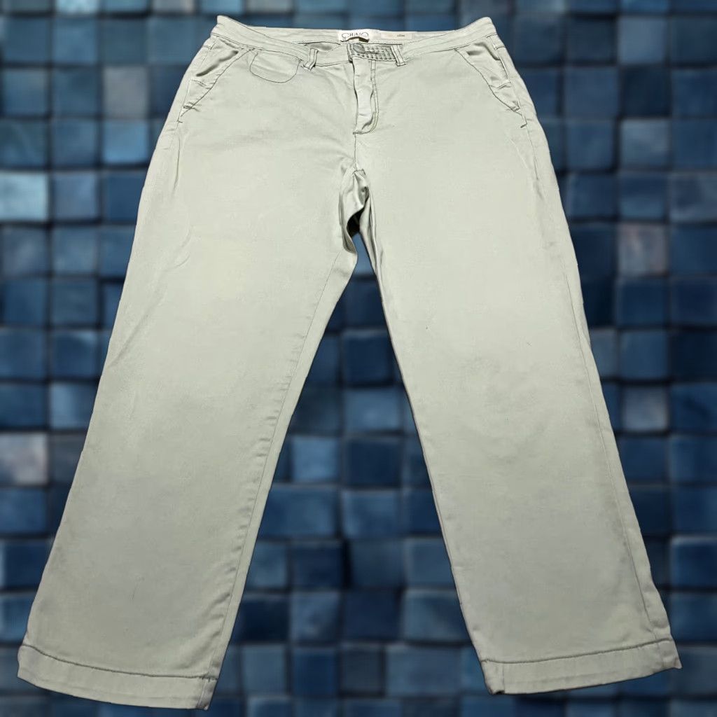 Anthropologie Anthropologie Pants sz 29 Beige Solid Straight Leg Chino Slim Mid Rise Womens Size 29" - 1 Thumbnail