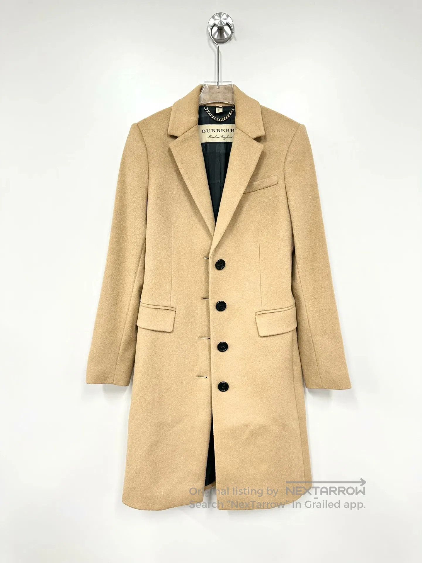 Burberry Burberry Camel Classic Single Breasted Wool Coat| Size XXS / US 00 / IT 34 - 1 Thumbnail