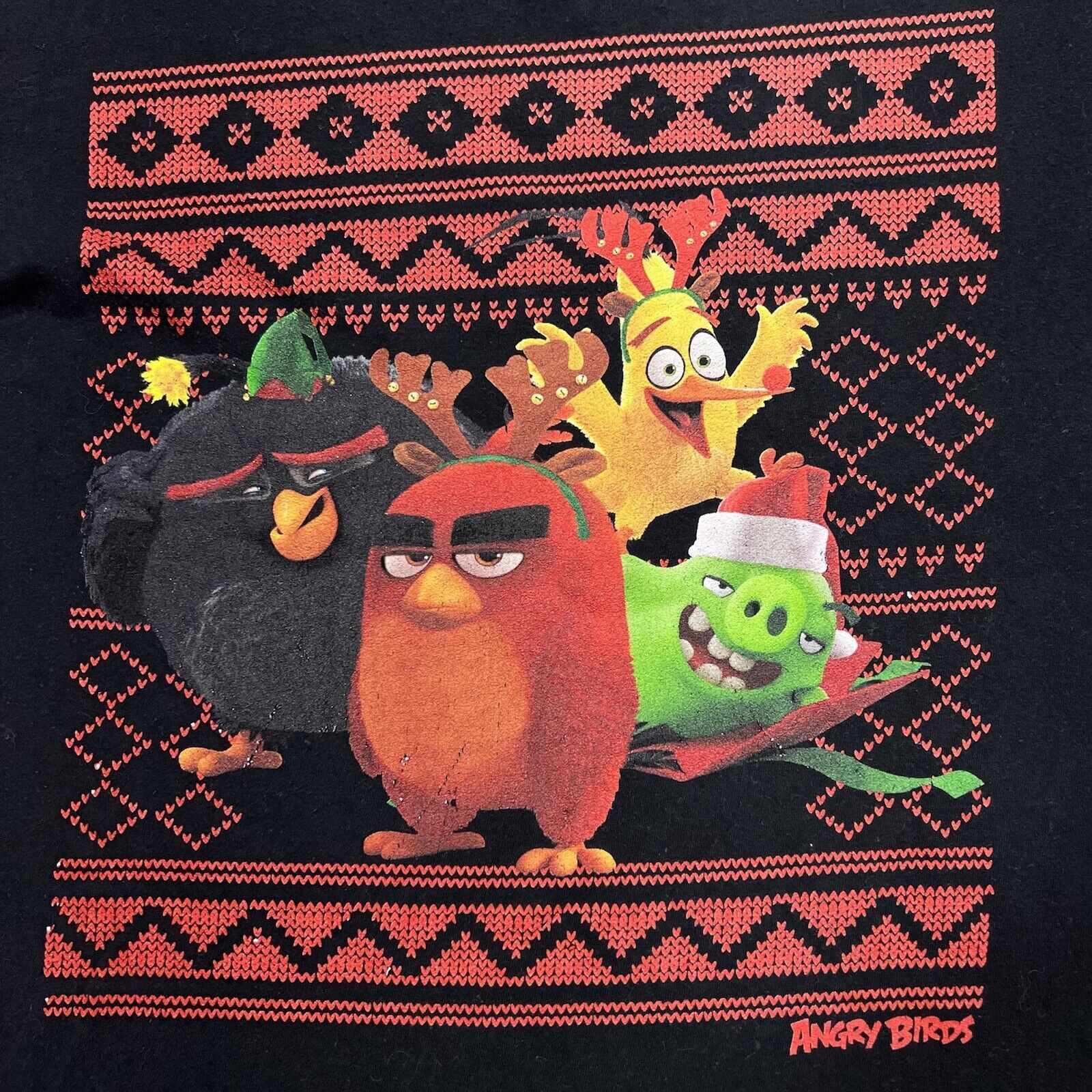 Other Angry Birds Movie Small Christmas Black Graphic T Shirt Size US S / EU 44-46 / 1 - 2 Thumbnail