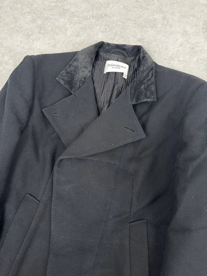 Yves Saint Laurent 2000s Yves Saint Laurent Black Classy Caban Jacket Size 42R - 7 Thumbnail