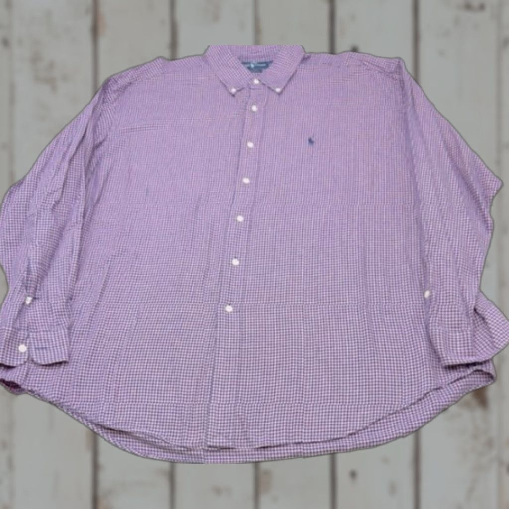 Ralph Lauren Ralph Lauren Blake Flannel Shirt Mens 2XL Long Sleeve Button Up Purple Check Size US XXL / EU 58 / 5 - 1 Thumbnail