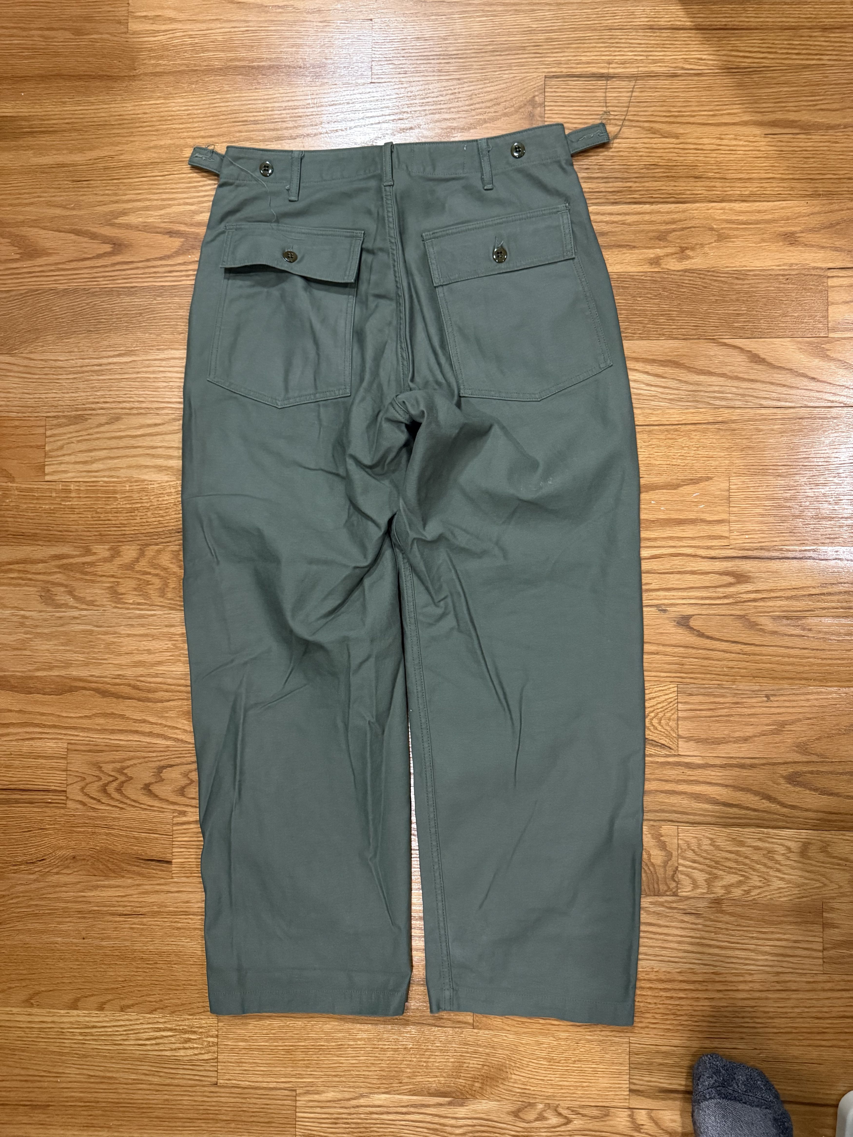 Engineered Garments EG Workaday Fatigue Pants - Olive Reverse Sateen Size US 32 / EU 48 - 2 Thumbnail