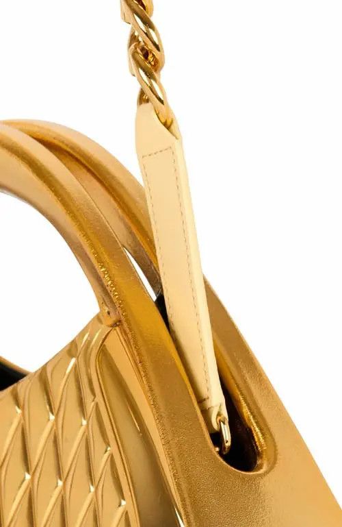 Balmain o1s1wg111225 Size:OS/Jolie Madame Quilted Bag in Golden Size ONE SIZE - 4 Thumbnail