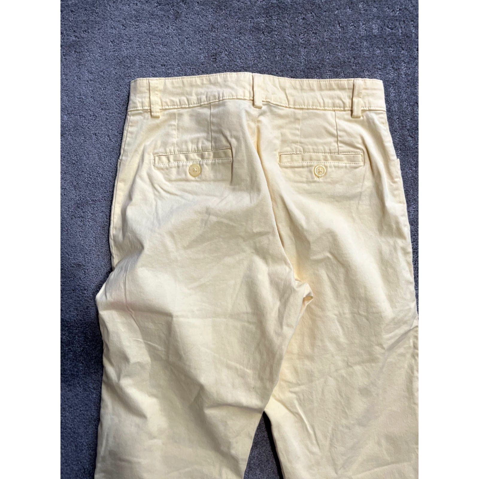 Lee VINTAGE Lee Women's Capri Pants Size 10 Yellow Cotton Spandex Casual Inseam 21.5" Size 32" / US 10 / IT 46 - 5 Thumbnail