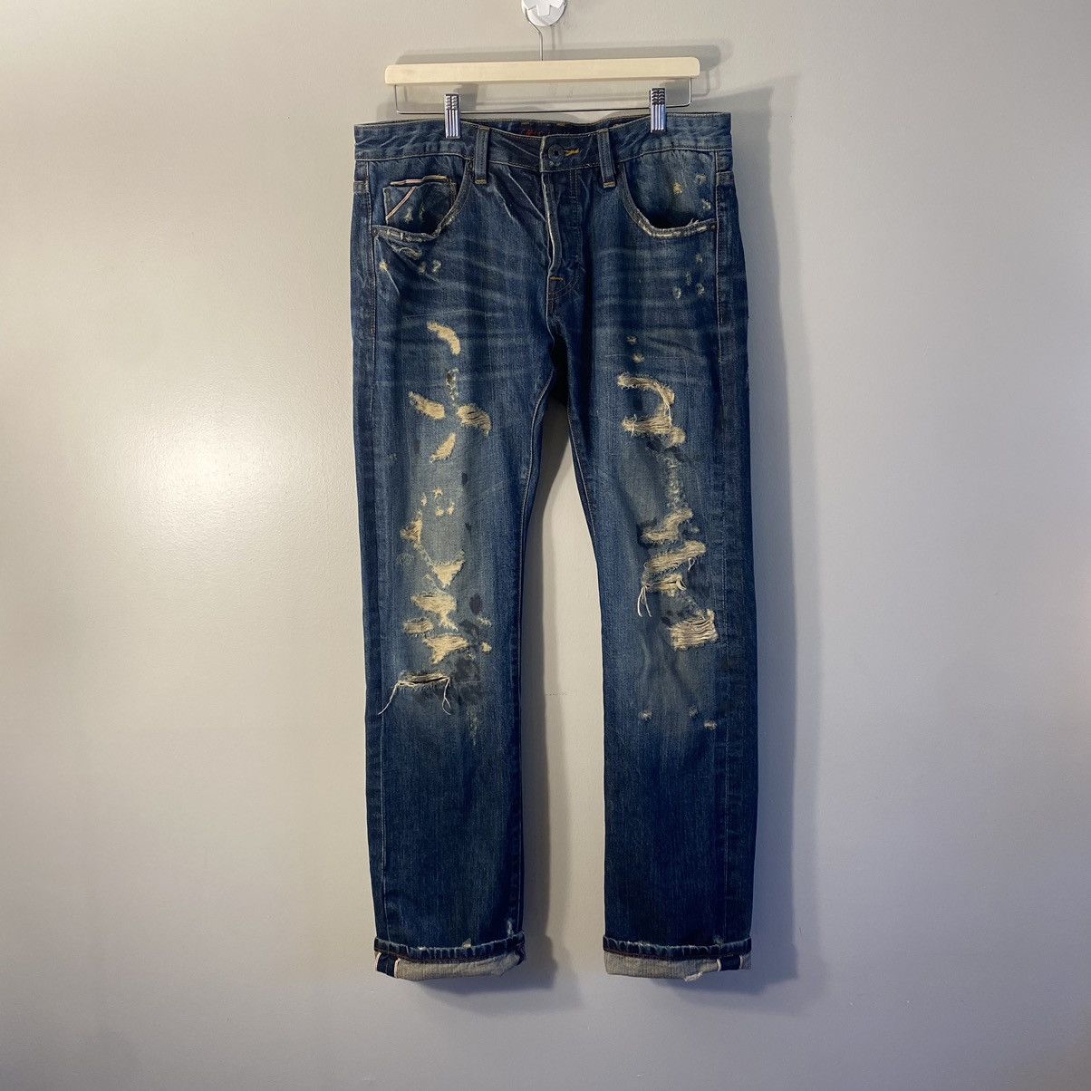 Japanese Brand Japanese Selvedge Denim Jeans Archive 2000s Size US 33 - 1 Thumbnail
