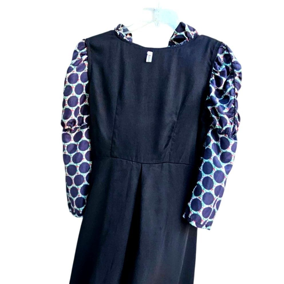 Tsumori Chisato Tsumori Chisato Silk Ruffle Dress Navy Dot Print Size M Fits Size M / US 6-8 / IT 42-44 - 16 Thumbnail