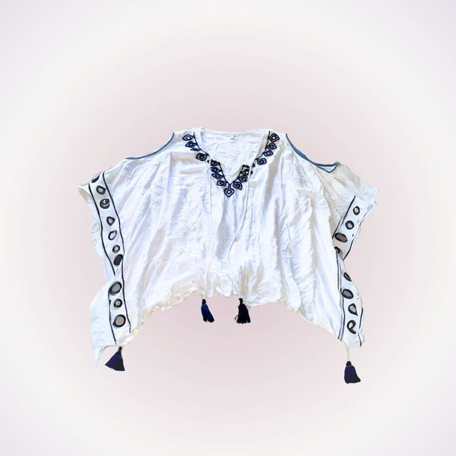 Other Accuracy White Kaftan Bathing Suit Cover-Up | Sz M Size M / US 6-8 / IT 42-44 - 1 Thumbnail
