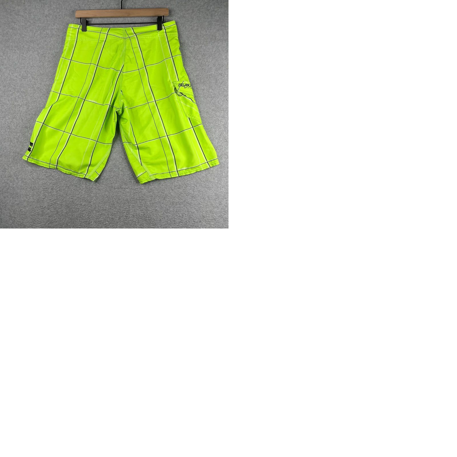 Billabong Billabong Mens Board Shorts 31 Neon Green Check Swim Trunks Bathing Suit Green Mens Board Shorts 31 Beach Surfing Size US 31 - 9 Thumbnail