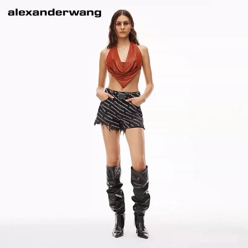 Alexander Wang Alexander Wang Bite Logo High-Waist Shorts- Size 25" / US 0 / IT 36 - 2 Thumbnail