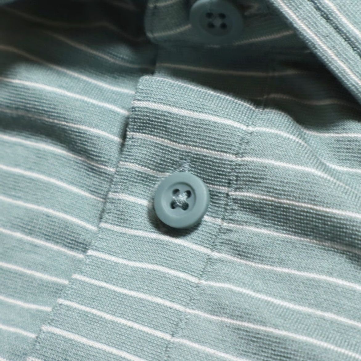 Lululemon Lululemon Evolution Polyester Striped Polo Shirt Green Men's L Size US L / EU 52-54 / 3 - 6 Thumbnail