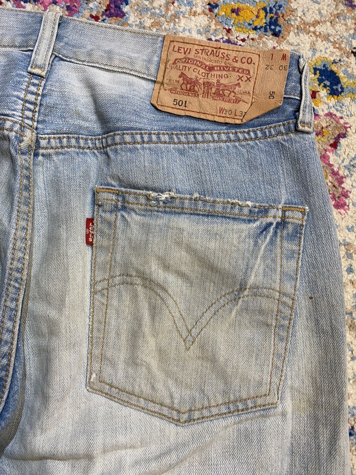 Levi's × Vintage Distressed Washed Blue Rindem Japan 501 Levis 30x32 Size US 32 / EU 48 - 17 Thumbnail