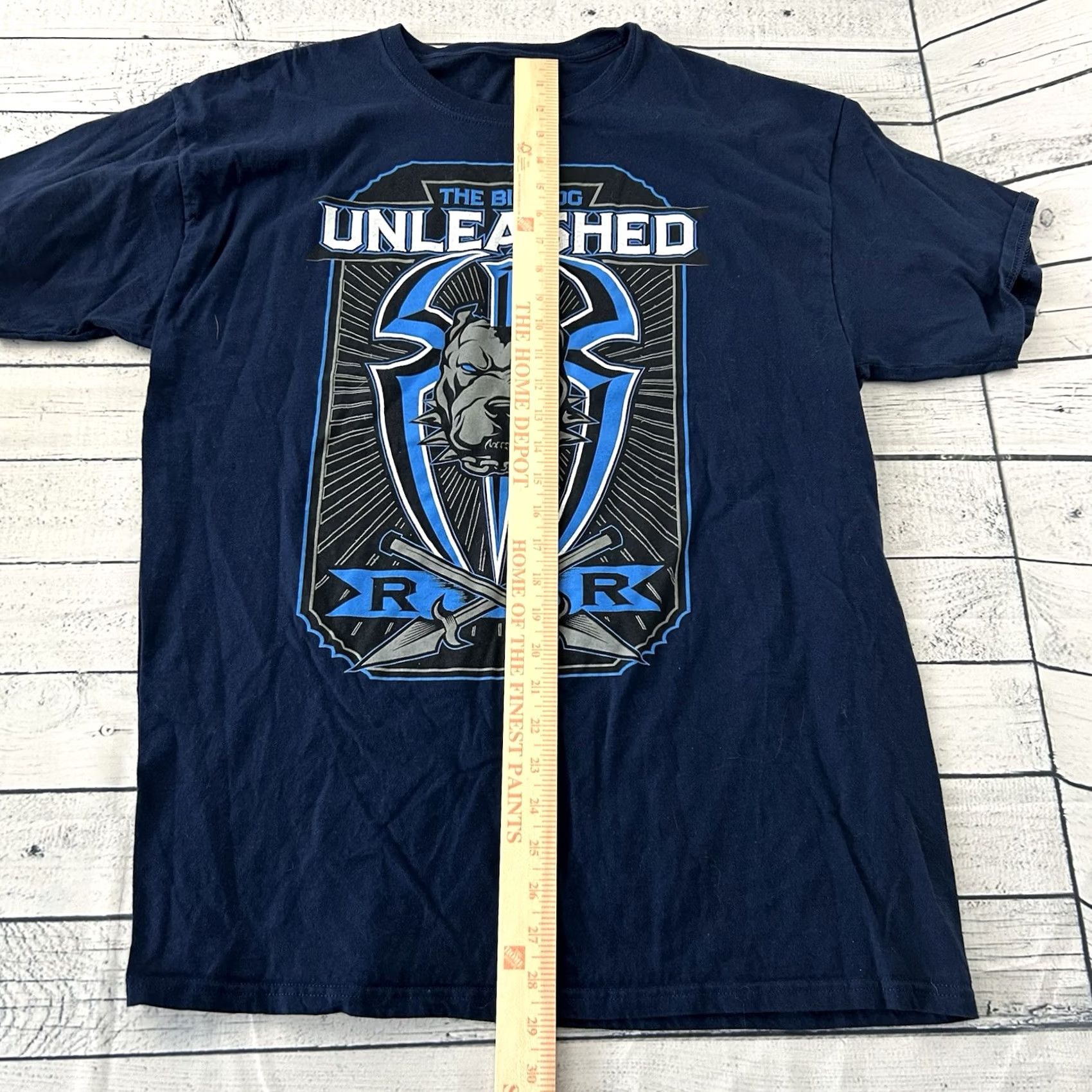 Vintage WWE Roman Reigns The Big Dog Unleashed Short Sleeve T Shirt Men's XL Blue Size US XL / EU 56 / 4 - 3 Thumbnail