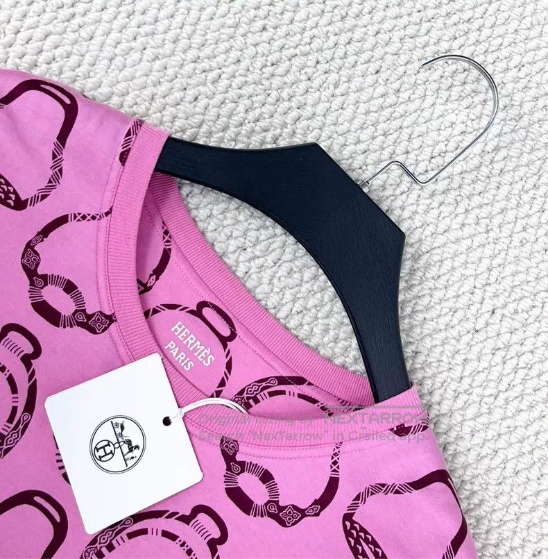 Hermes Hermes SS23 Pink Vase印花 Short Sleeve Size XXS / US 00 / IT 34 - 3 Thumbnail