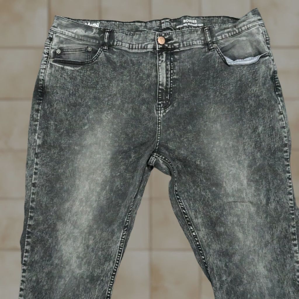 Denime Mugsy Jeans Mens 42x30 Gray Bowies Stone Wash 5 Pocket Straight Stretch Denim Shirt? Size US 42 / EU 58 - 1 Thumbnail