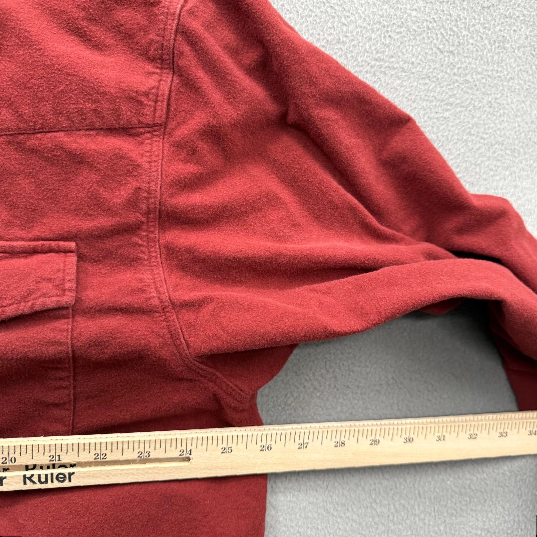 The Territory Ahead The Territory Ahead Shirt Mens 2XL Red Solid Western Snap Long Sleeve Cotton Size US XXL / EU 58 / 5 - 4 Thumbnail