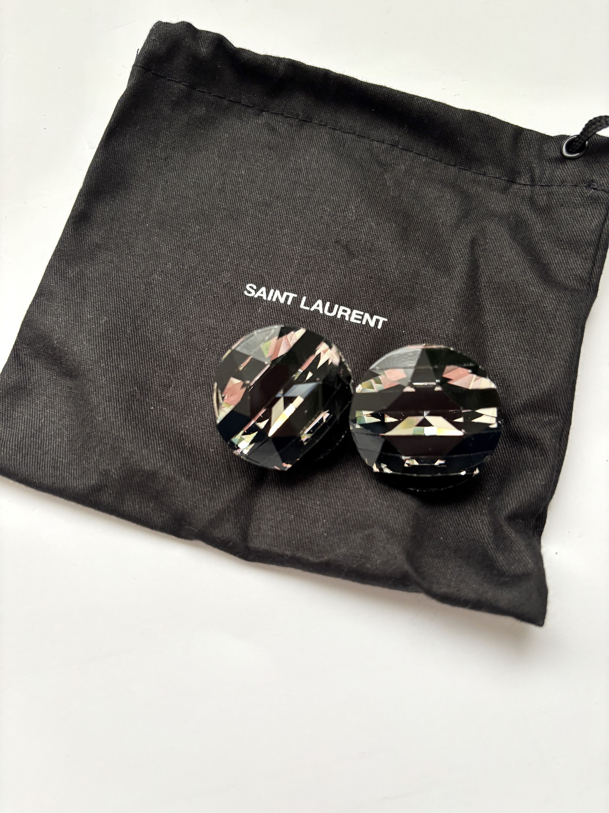 Saint Laurent Paris ⚡️QUICK SALE⚡️Saint Laurent Silver Plated Crystal Earrings Size ONE SIZE - 2 Thumbnail