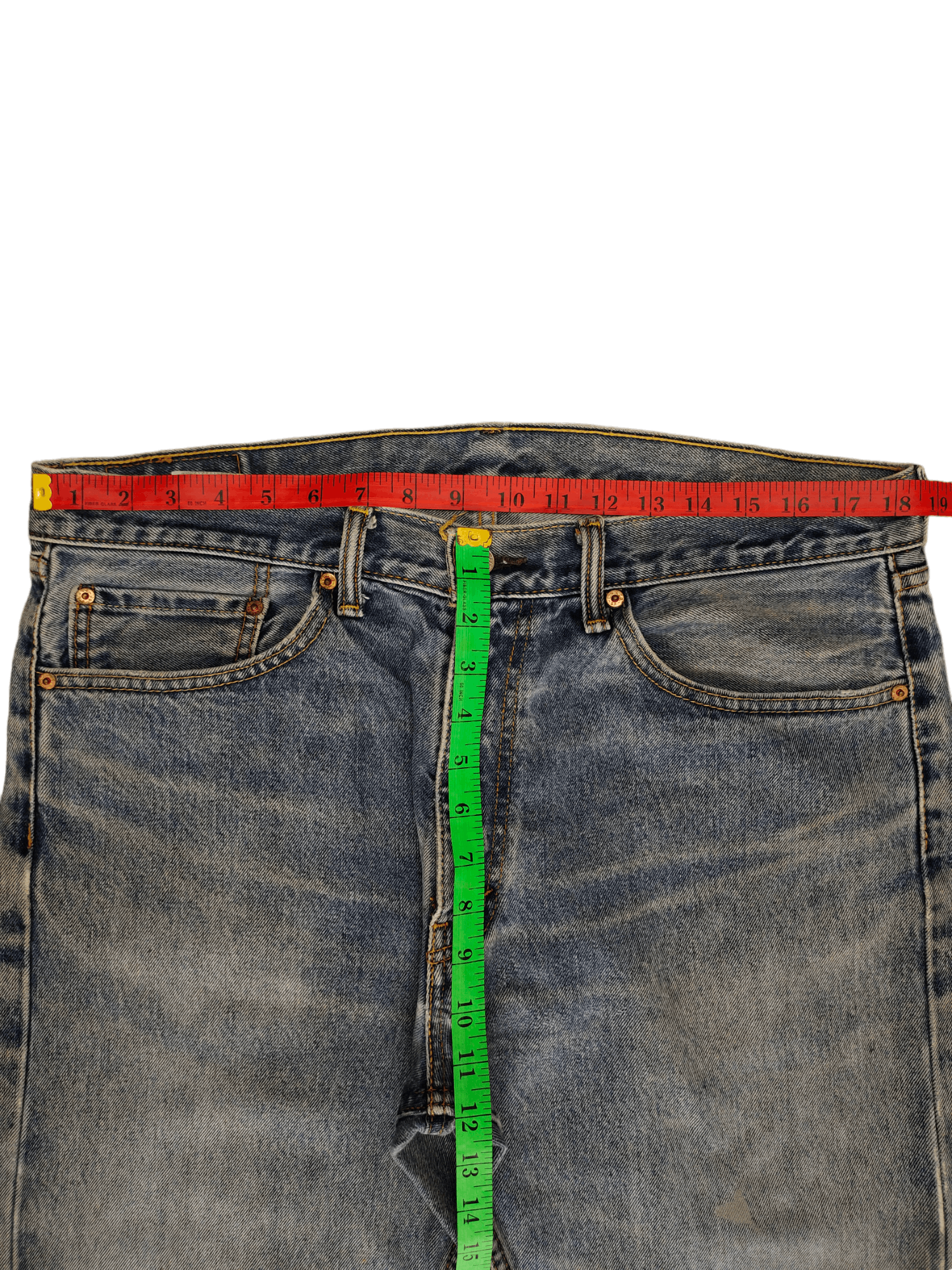 Levi's Vintage Y2k Levis 505 Distress Faded Sand Wash Denim Jeans Size US 36 / EU 52 - 9 Thumbnail