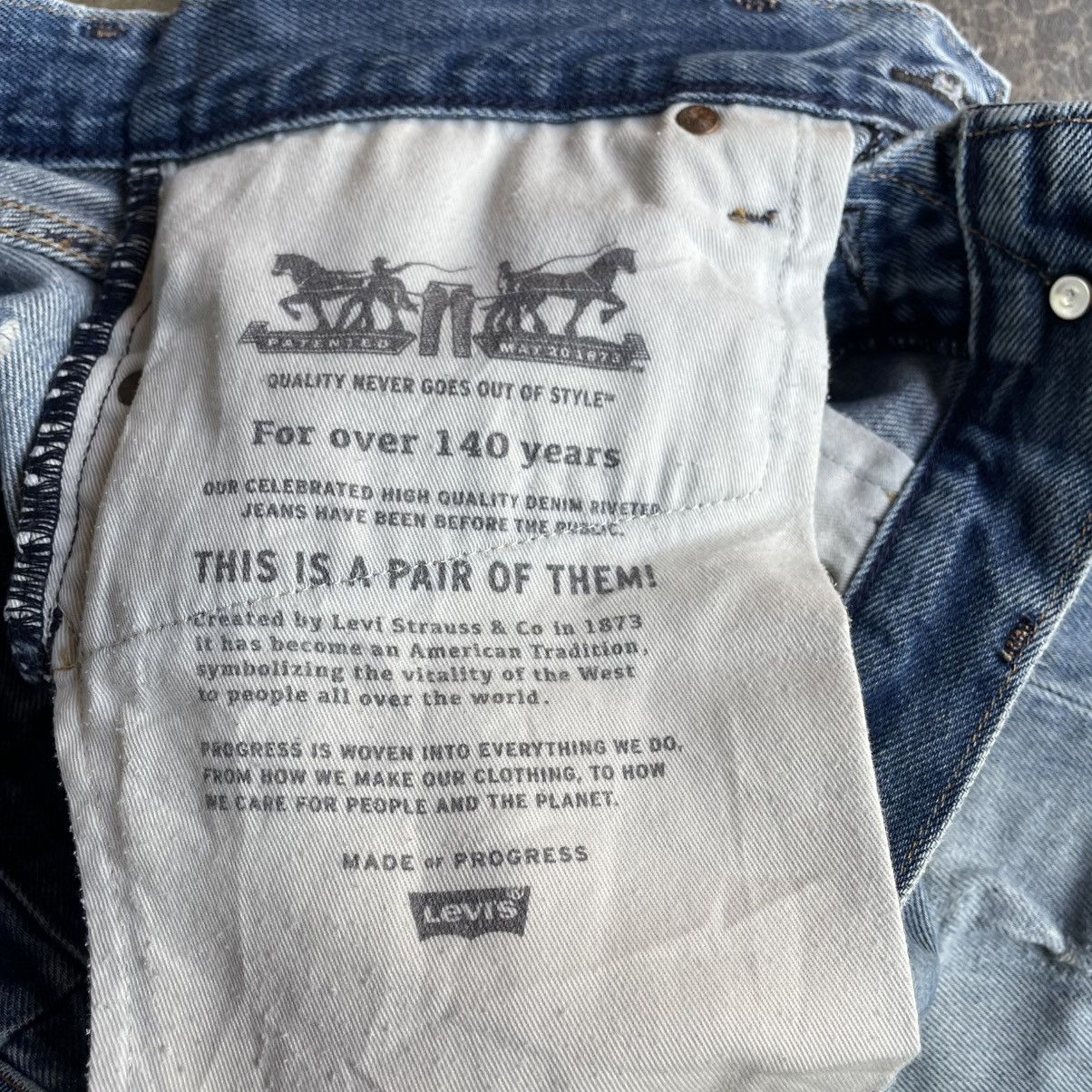Levi's Vintage Clothing 🔥Vintage Levis 511 Twist Curve Ripped Distress Deim Jeans Size US 32 / EU 48 - 15 Thumbnail