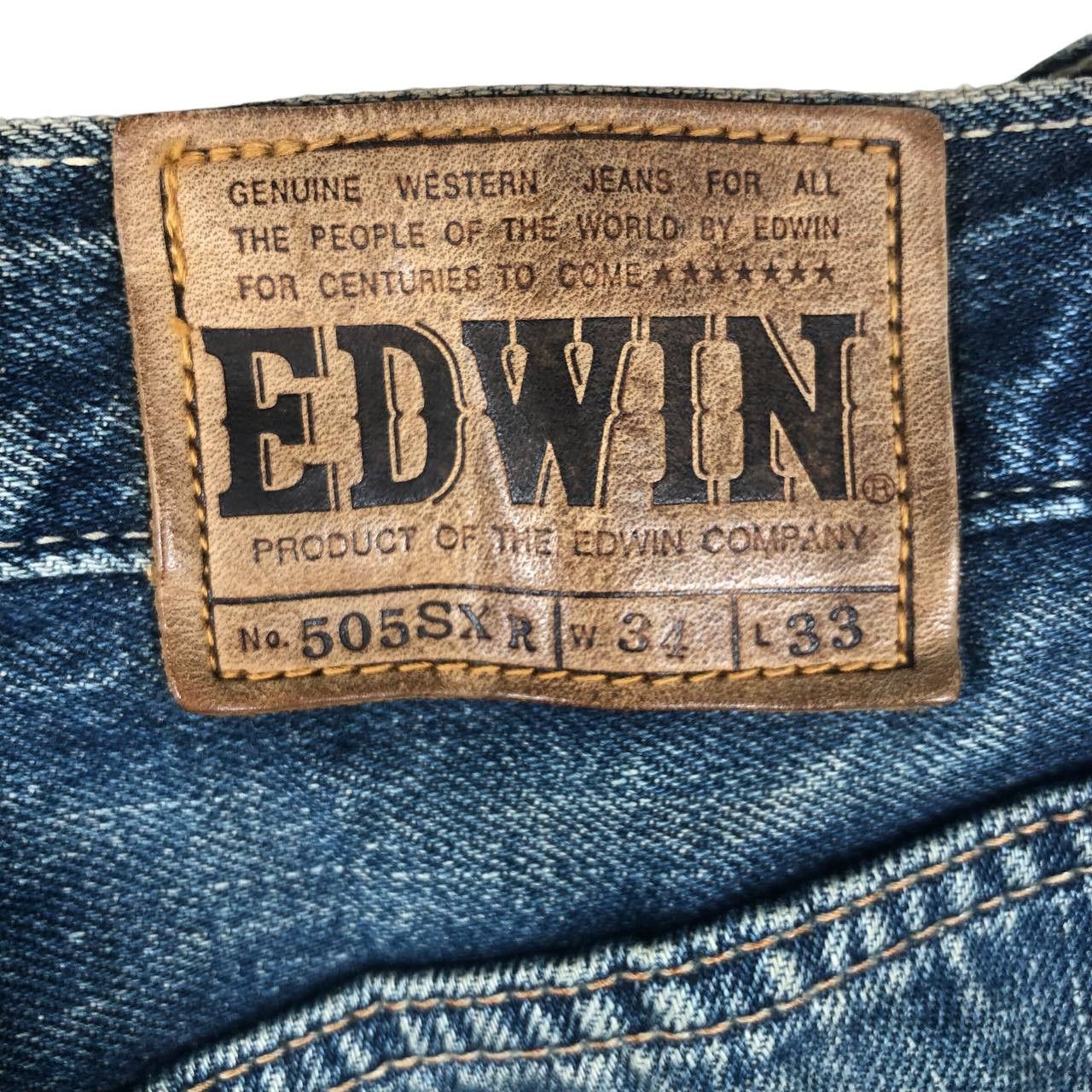Edwin × Japanese Brand Vintage Edwin 505 Distressed Denim jeans Size US 34 / EU 50 - 10 Thumbnail