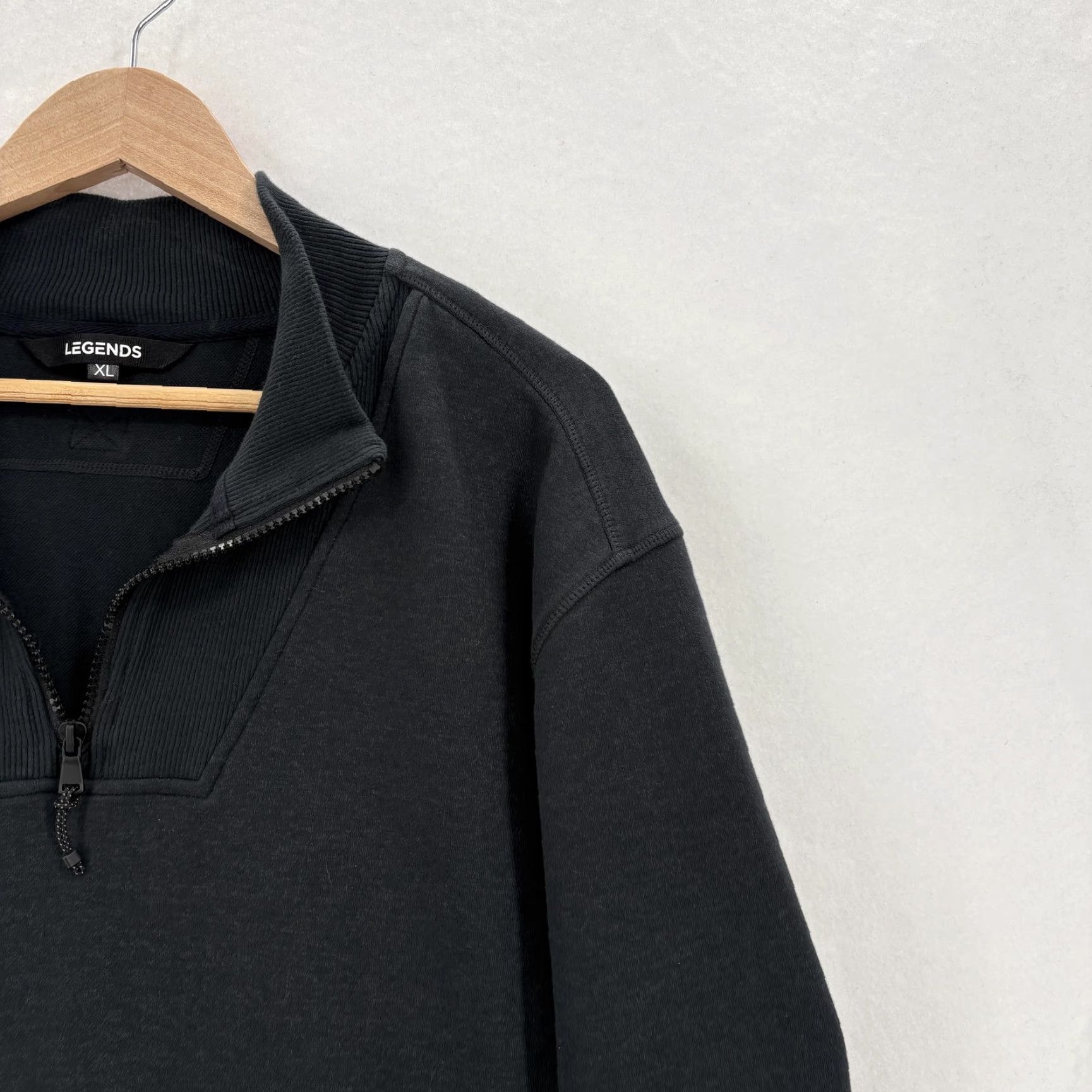 Vintage Legends Highland Quarter Zip Mens XL Gray Fleece Pullover Mock Neck 1/4 Zip Pullover Sportswear Sweatshirt Winter Camp Casual Logo Shirt Mens Size US XL / EU 56 / 4 - 2 Thumbnail