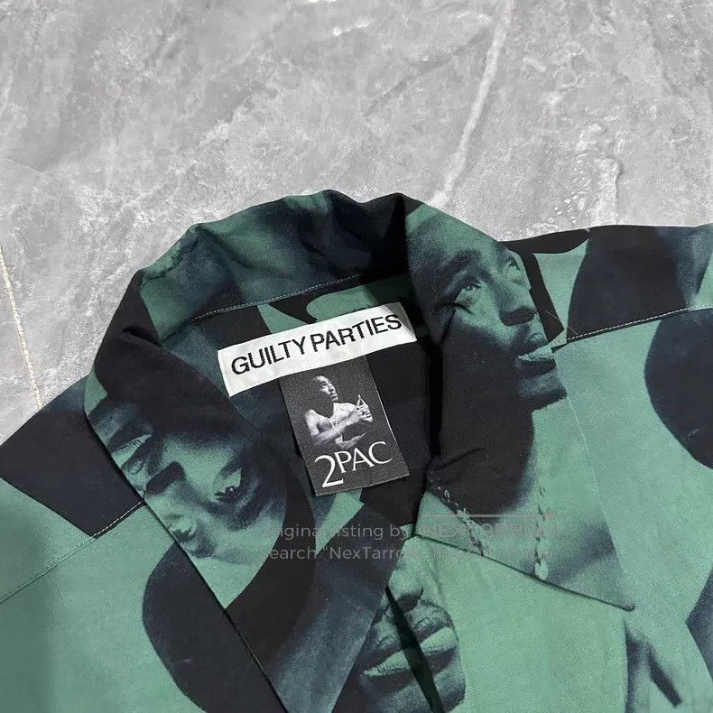 Wacko Maria Wacko Maria 2PAC Guilty Party Black and Green Portrait Bul Size US XL / EU 56 / 4 - 3 Thumbnail