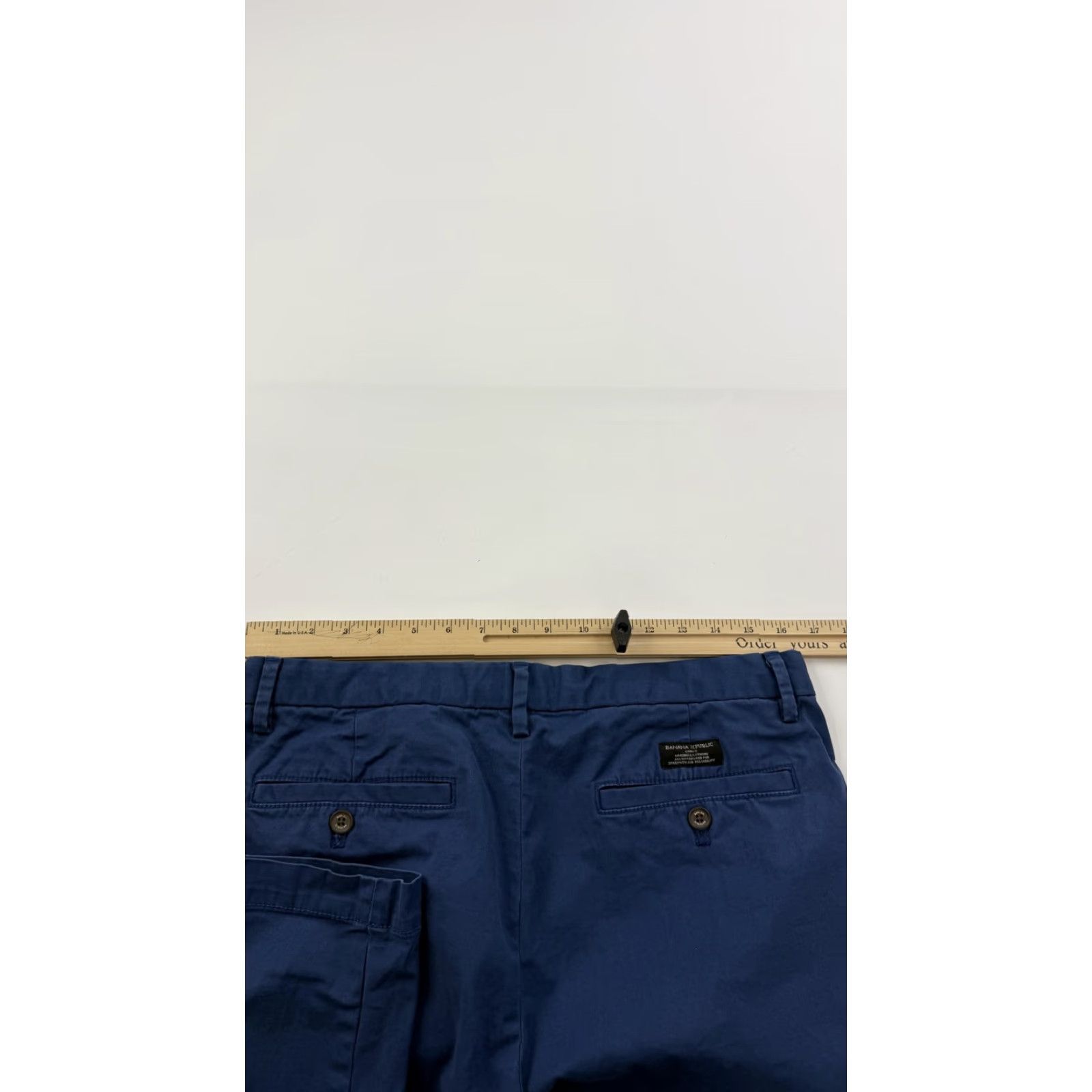 Banana Republic Banana Republic Pants Men Navy Blue Chino Slim Tapered Flat Front 33x32 Casual Smart-Casual Mens Size US 33 - 6 Thumbnail