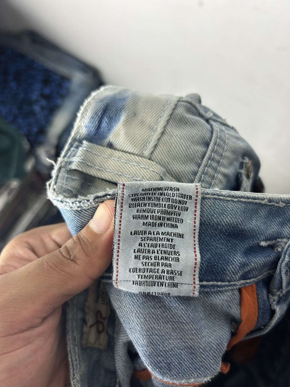 Japanese Brand Blue Jeans Rag Famous Denim Multipocket Japan Style Size US 35 - 15 Thumbnail