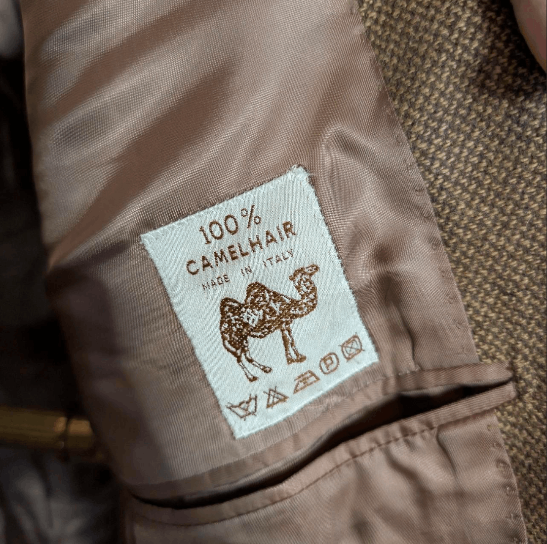 Other LOUIS DELL'OLIO knit camel hair leather button jacket Italy Size 44S - 8 Thumbnail