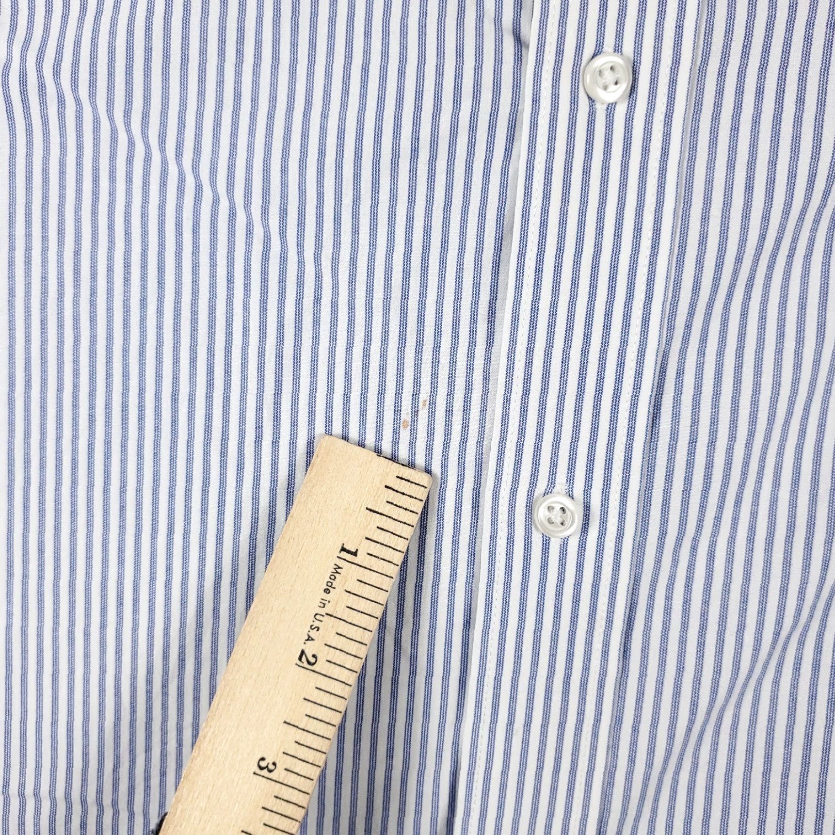 Tommy Hilfiger Tommy Hilfiger Shirt Mens Large Blue Striped Button-Up Long Sleeve Casual Business Ready Navy/Blue Classic Preppy American Mens L Blue Striped Shirt Size US L / EU 52-54 / 3 - 3 Thumbnail