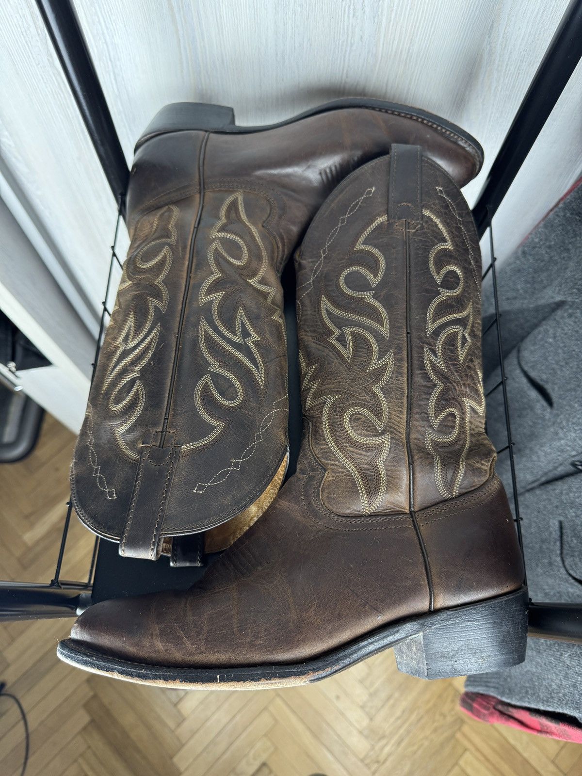 Dan Post Dan Post Vintage Men’s Brown Used Cowboy Western Boots 9EW Size US 9 / EU 42 - 10 Thumbnail