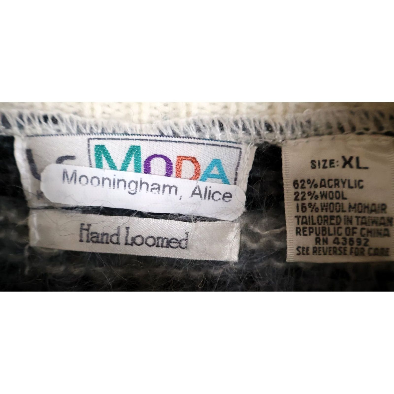 Vintage VINTAGE Le Moda Mohair Wool Blend Sweater Women's XL Ivory Fair Isle Chunky-Knit Pullover Crew Neck Long Sleeve Casual Retro 90s Womens Size XL / US 12-14 / IT 48-50 - 3 Thumbnail