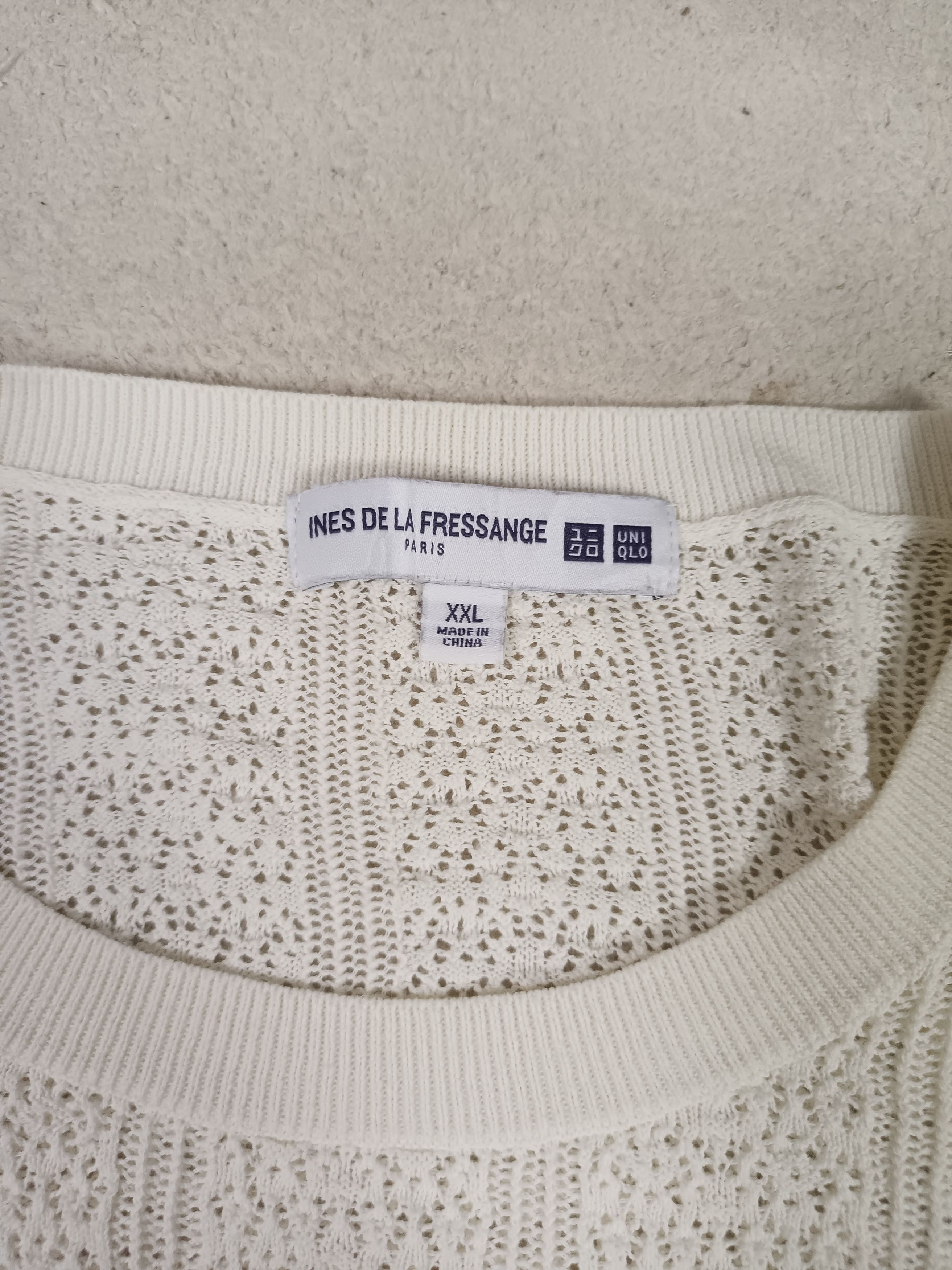 Designer × Uniqlo INES DE LA FRESSAGE X UNIQLO Mesh Knit TShirt Size XXL / US 16-18 / IT 52-54 - 11 Thumbnail