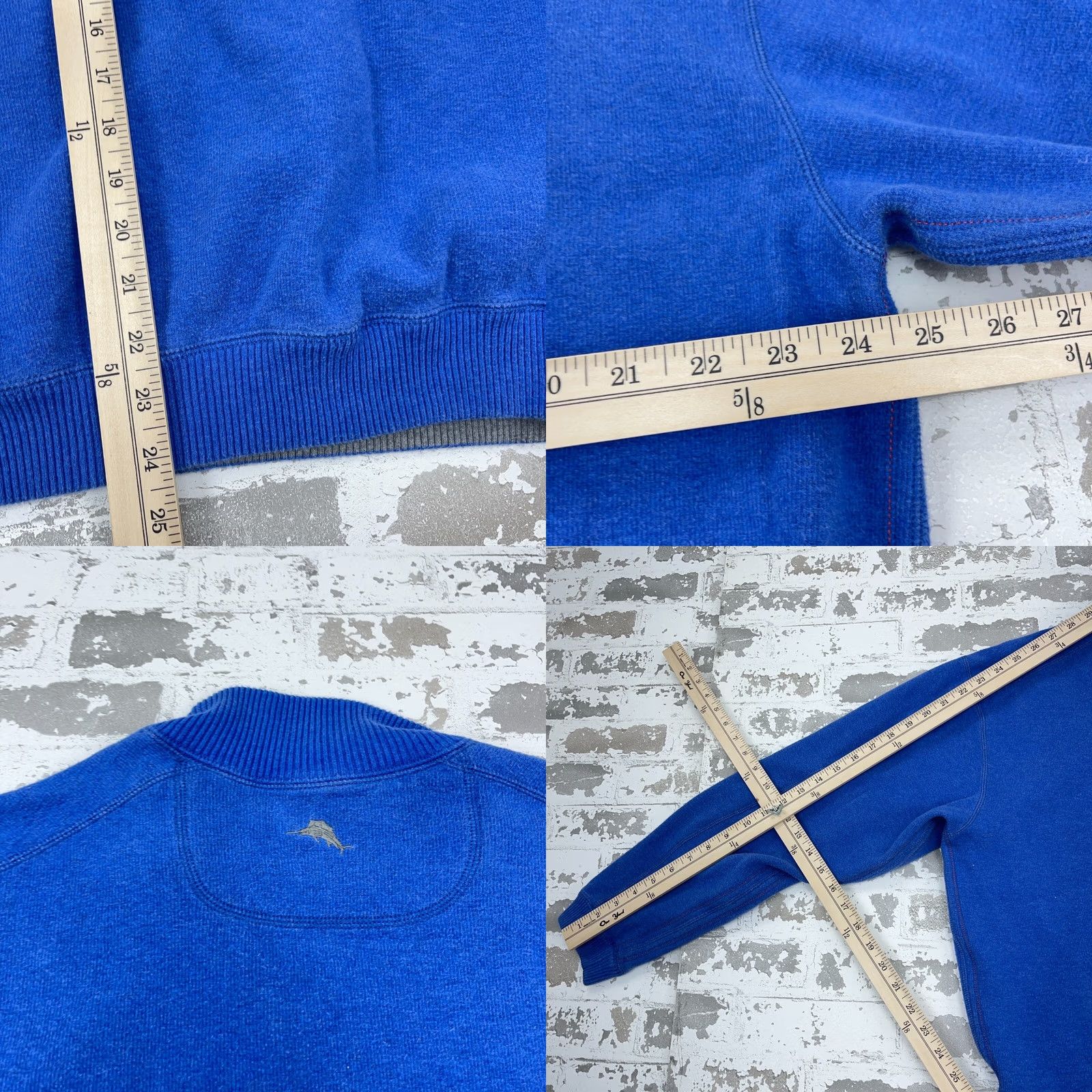 Tommy Bahama Tommy Bahama Sweater Men Large Blue Gray Quarter Zip Reversible Sweatshirt Fish Size US XL / EU 56 / 4 - 8 Thumbnail