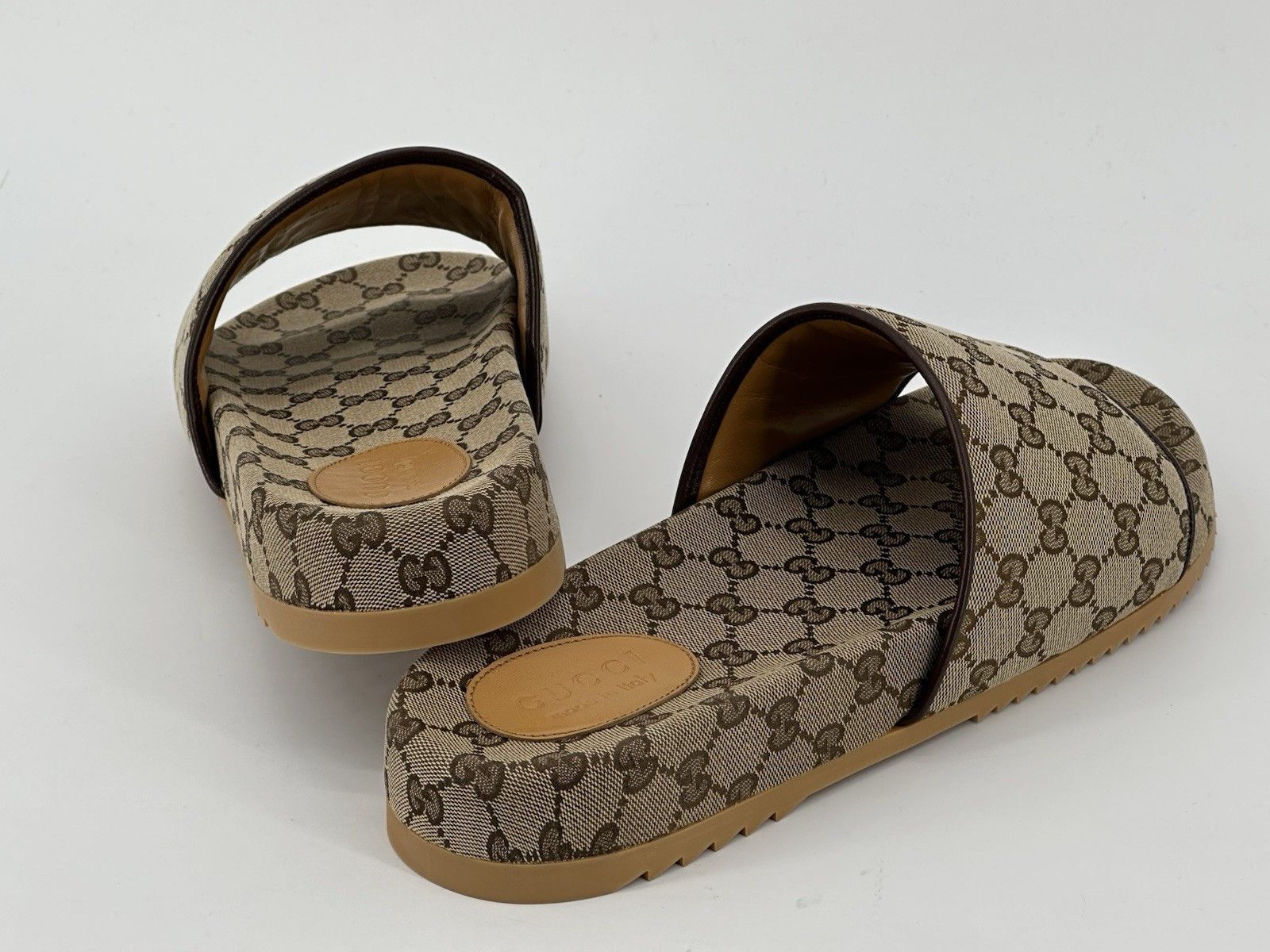 Gucci New Gucci Silde Men's GG Canvas Size-EU-47/US-14/UK-13 Size US 14 / EU 47 - 8 Thumbnail
