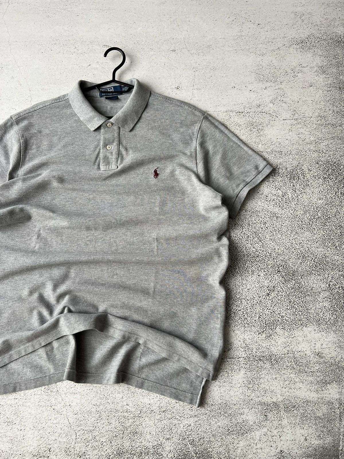 Polo Ralph Lauren ⬜️ Vintage Ralph Lauren Grey Polo Shirt XL – Red Pony Size US XL / EU 56 / 4 - 2 Thumbnail