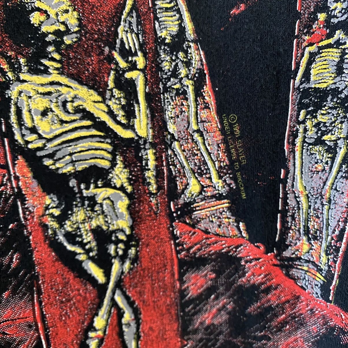 Jerzees Vintage Slayer T-Shirt All Over Print Seasons in the Abyss Size US XL / EU 56 / 4 - 4 Thumbnail