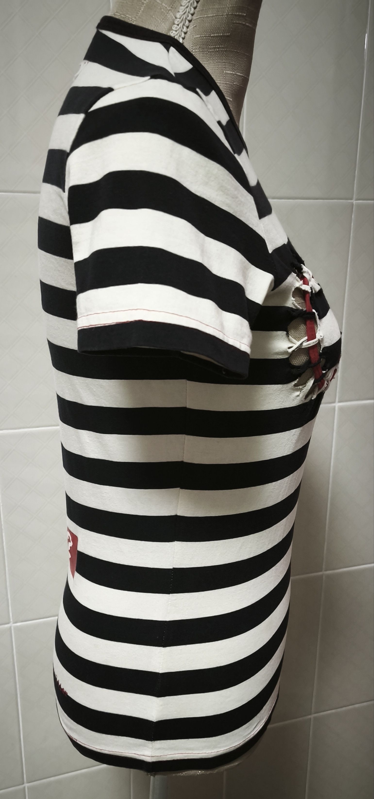 Jean Paul Gaultier Two red cord hearts top - Do you think I'm sexy? Size S / US 4 / IT 40 - 8 Thumbnail