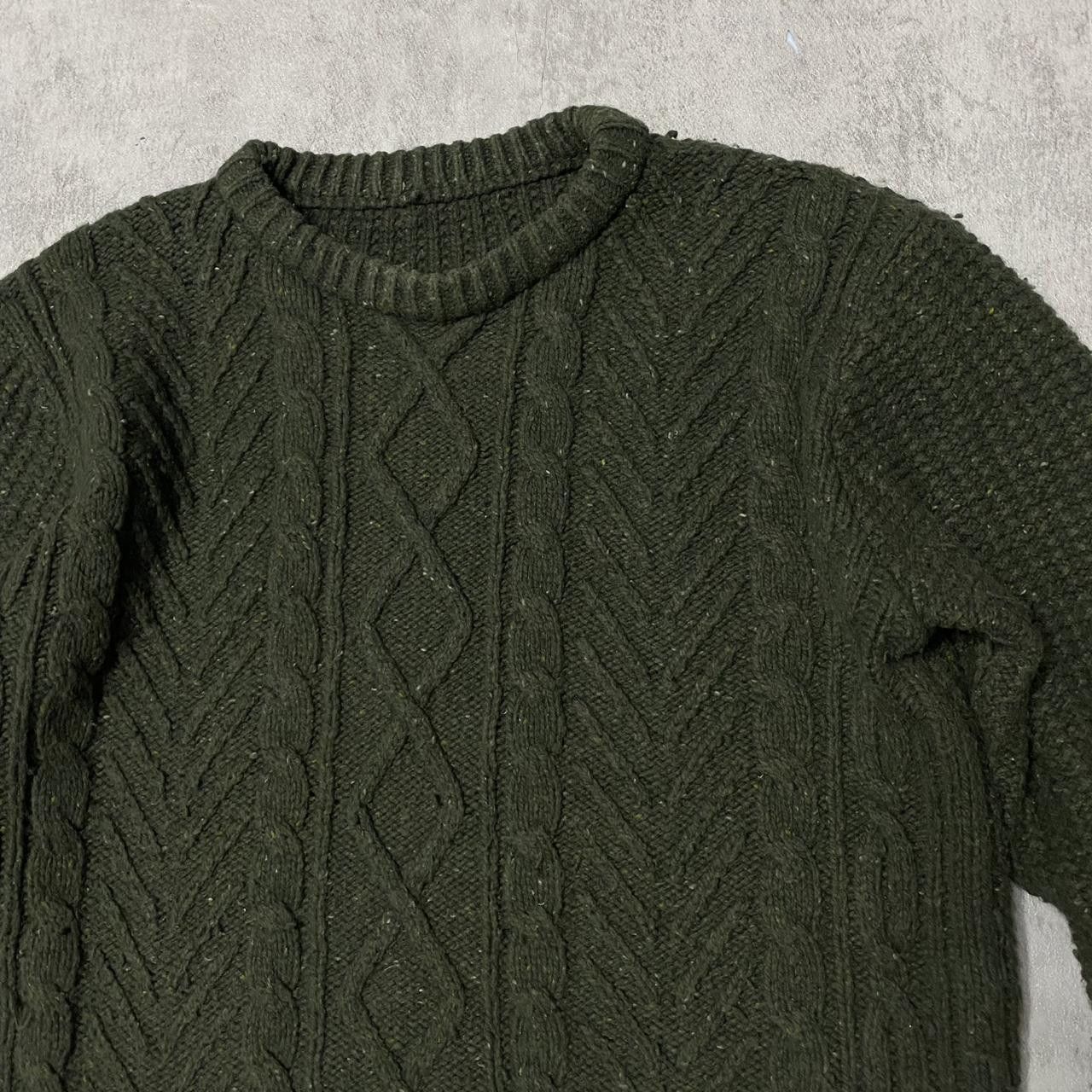 Other Dark green 100% wool cable knit sweater #cableknit wool Size US M / EU 48-50 / 2 - 2 Thumbnail