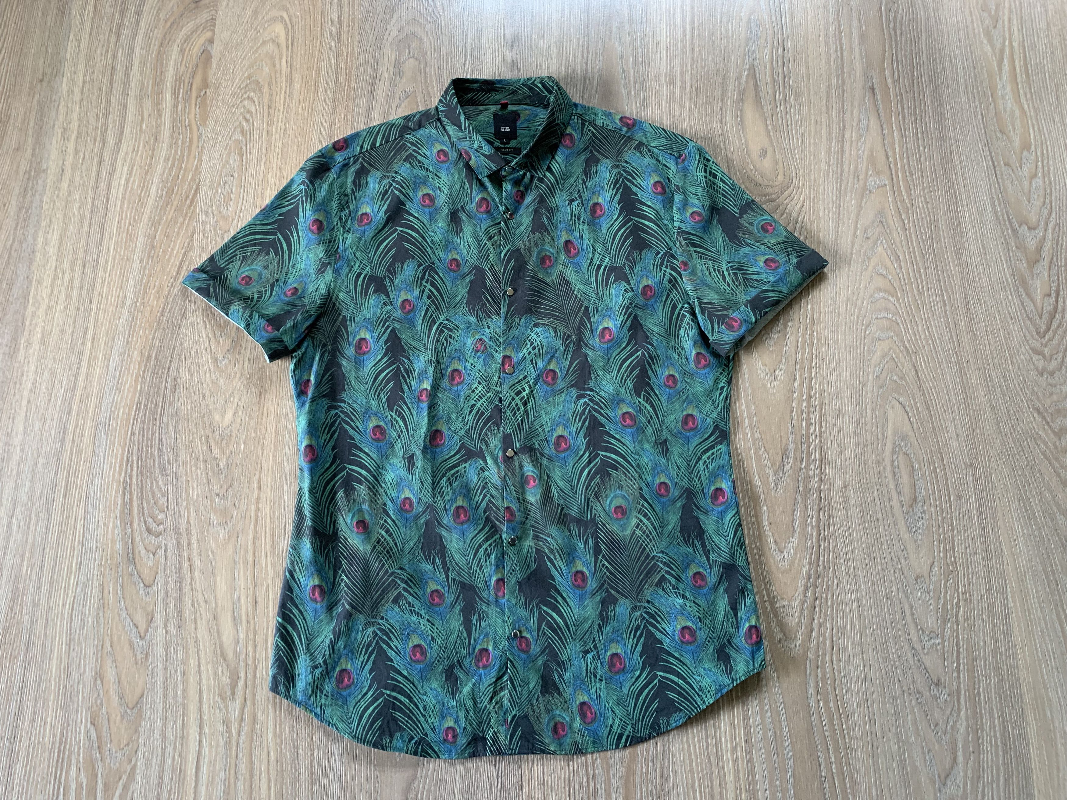 River Island River Island Slim Fit Hawaiian Shirt Size US L / EU 52-54 / 3 - 2 Thumbnail