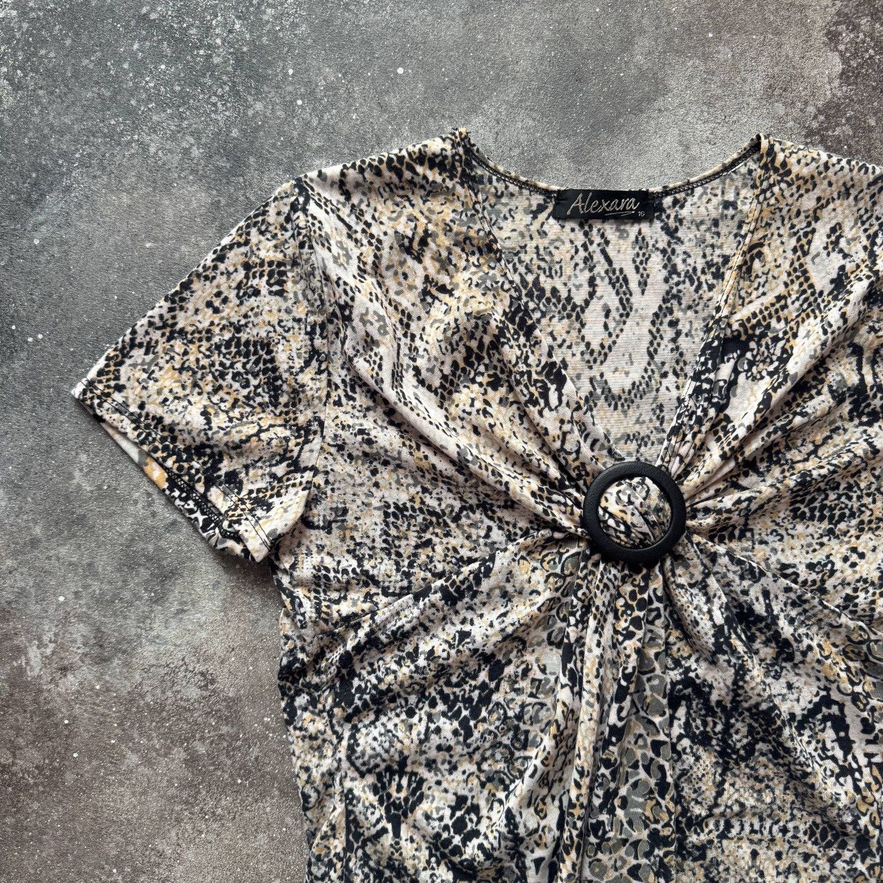 Hysteric Glamour Snake Skin Print Vintage Y2K Super Sexy Blouse Size L / US 10 / IT 46 - 2 Thumbnail