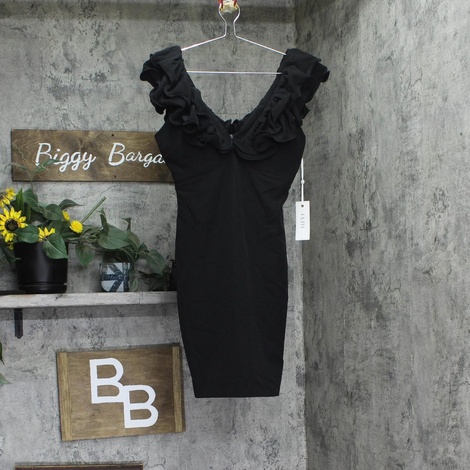 Signal Sport Nwt Siena V-neck Ponte Bodycon Mini Dress Satp1725 Black 2 Size XS / US 0-2 / IT 36-38 - 1 Thumbnail