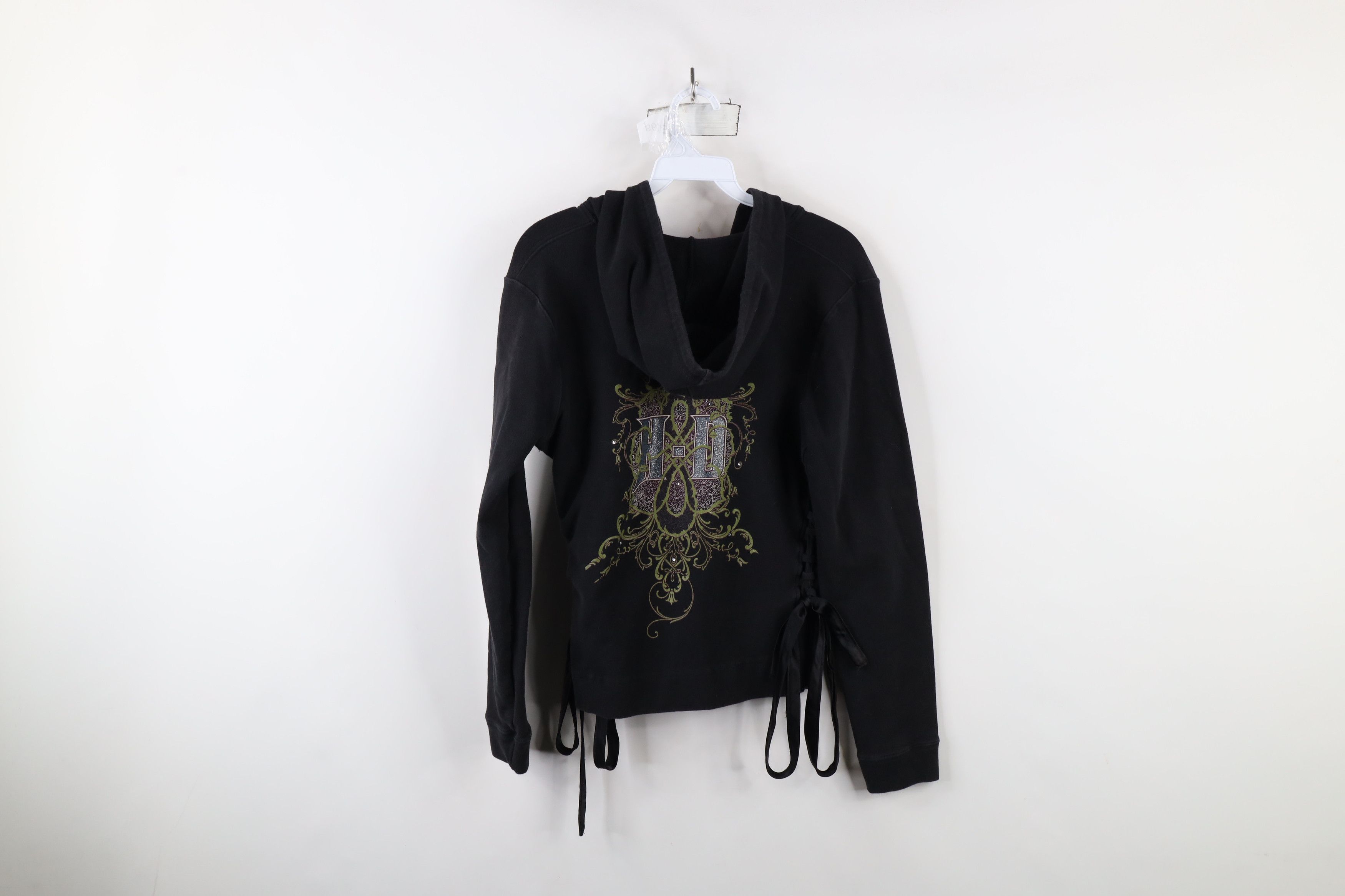 Harley Davidson × Vintage Vintage 90s Harley Davidson Tie Tribal Full Zip Hoodie Black Size M / US 6-8 / IT 42-44 - 11 Thumbnail