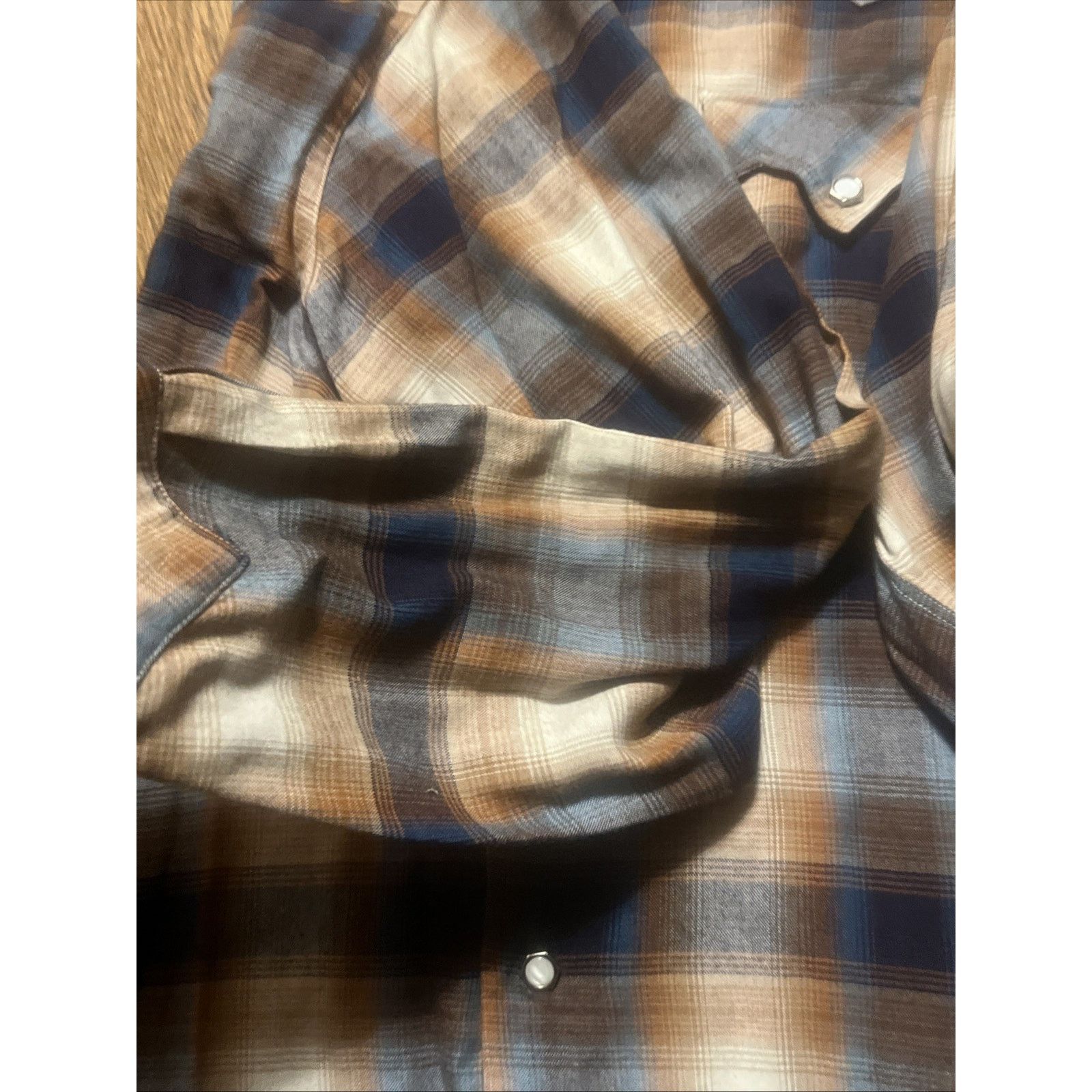 The Unbranded Brand Vtg 50s Heavy Rayon Shadow Plaid Shirt Sawtooth Pearl Snap M Size US M / EU 48-50 / 2 - 17 Thumbnail