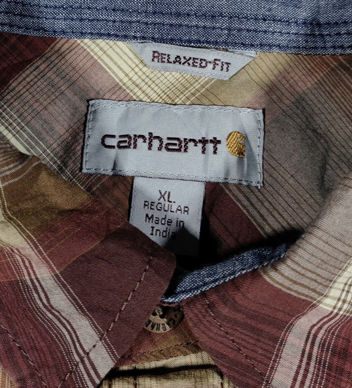 Carhartt × Vintage 2000s Carhartt Plaid Snap Button Longsleeve Shirt Size US XL / EU 56 / 4 - 5 Thumbnail