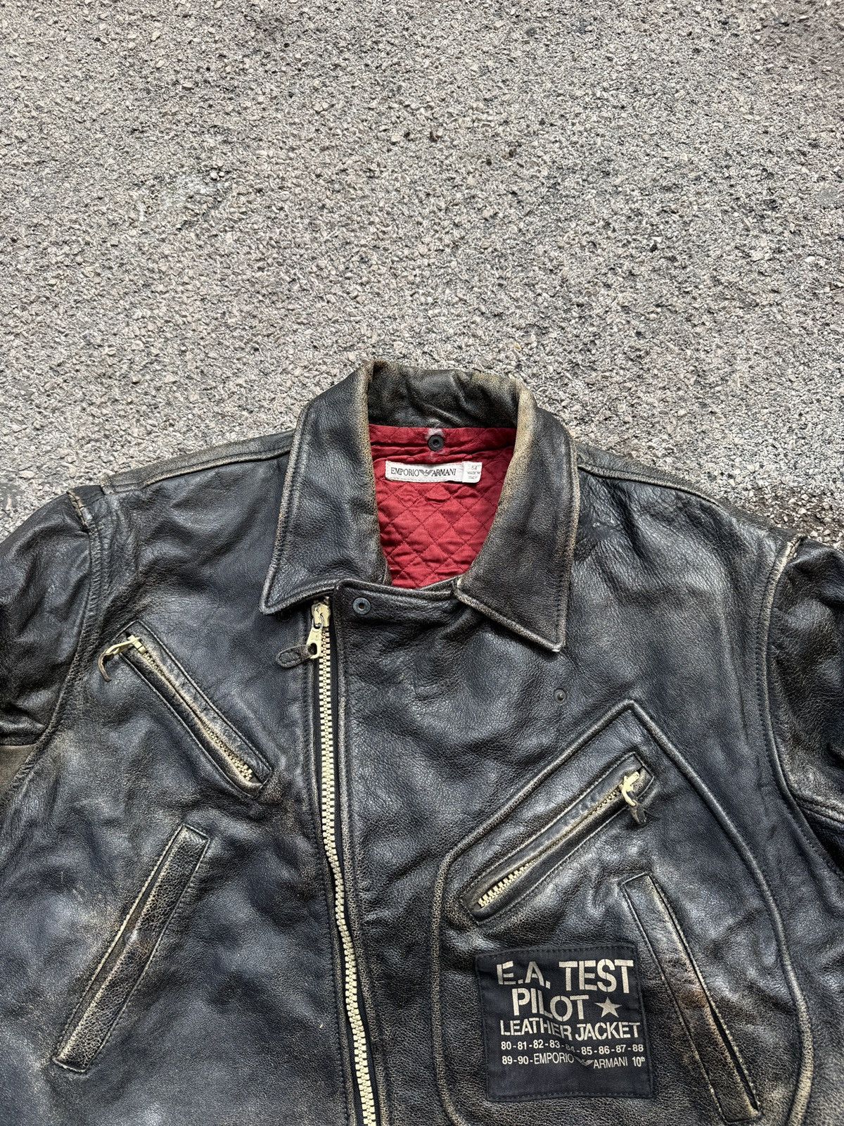 Emporio Armani Emporio Armani Archive Distressed Leather Pilot EA Test Piec Size US L / EU 52-54 / 3 - 7 Thumbnail